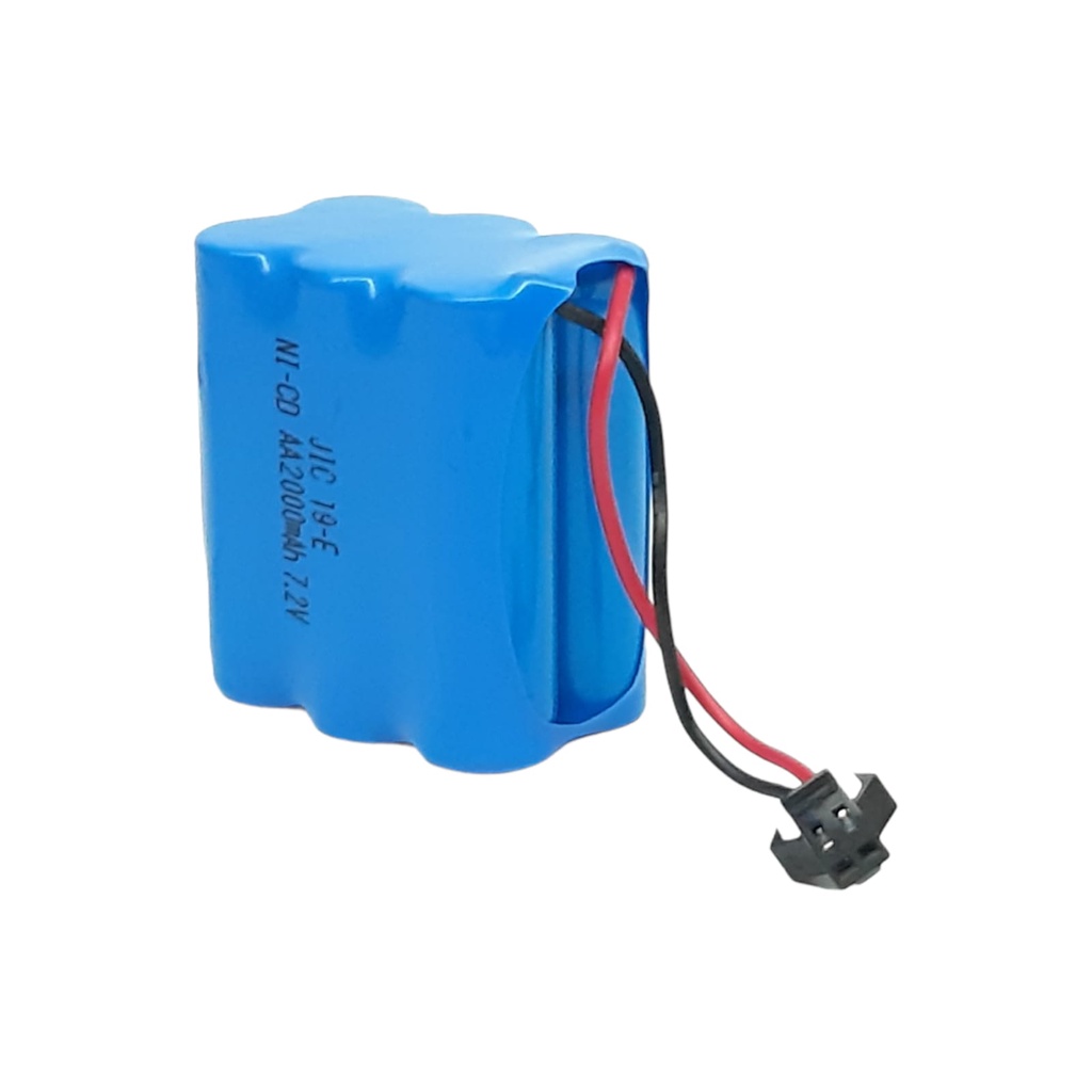 Batre Remot Control 6x AA Model Tumpuk Ni-CD 7.2V - 2000mAh Socket Hitam