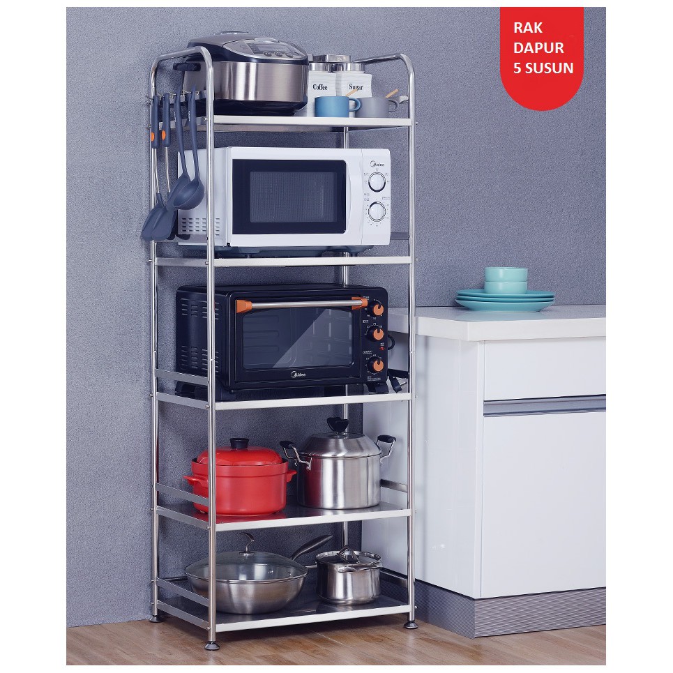  Rak  Meja Rak  Lantai Rak  stainless steel Rak  Alat Dapur  5 