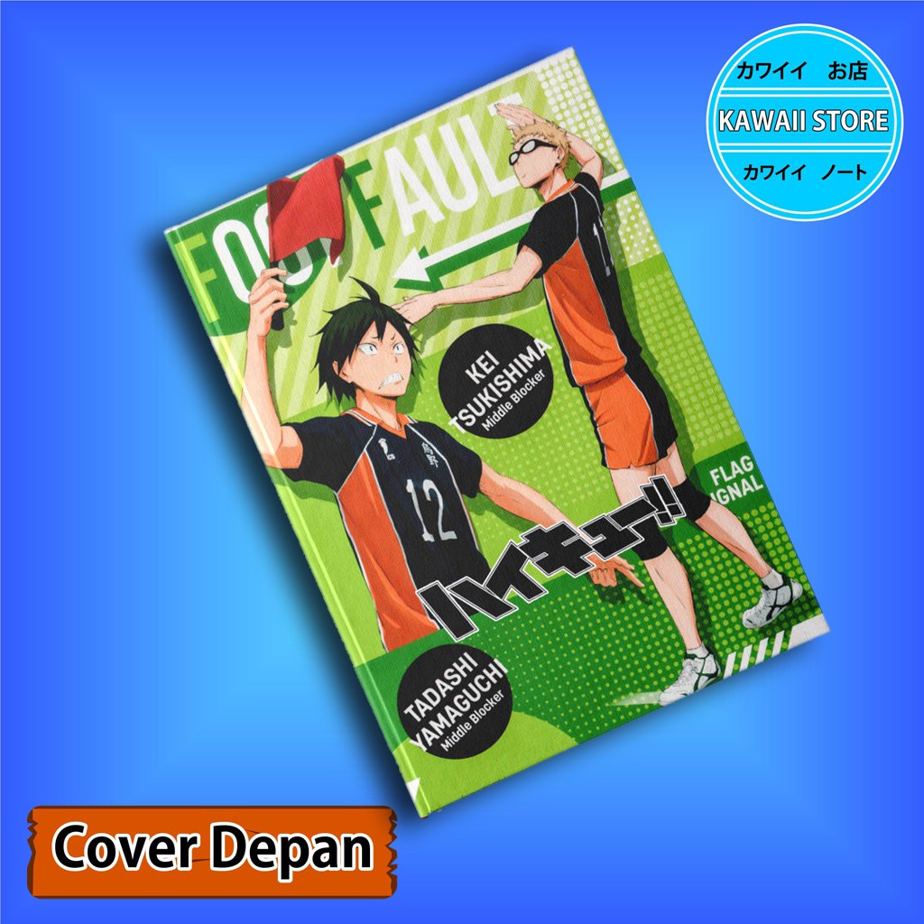 

Notebook / Pocket book Hard Cover Anime Haikyuu KARASUNO MIDDLE BLOCKER uk A5 & A6 / Notes Book