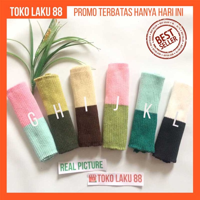 TERMURAH Bandana Rajut 2 DUA WARNA Two Tone Ciput Anti Pusing Inner Hijab Grosir [BANDANA 2WARNA]
