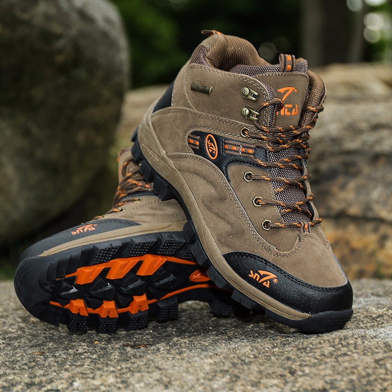 Sepatu Gunung Snta 471 Brown Orange Trekking/Hiking/Adventure/Outdoor F-16