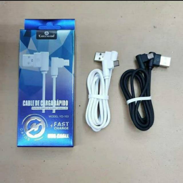 Kabel Data Charger L Gaming series Type C Micro USB Lightning Iphone 6+ 6s 7 7+ 7 Plus Fast Charging