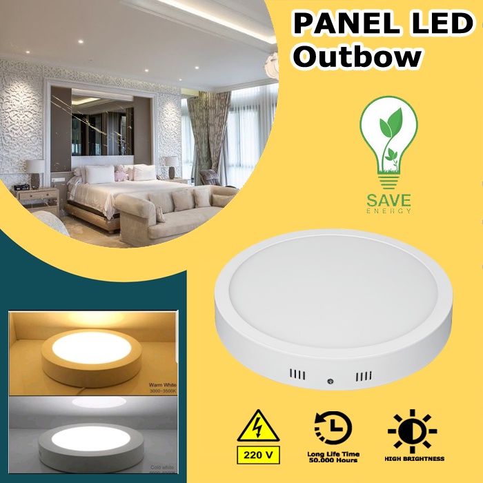 Lampu Downlight LED Panel Lampu Panel LED Outbow Bulat