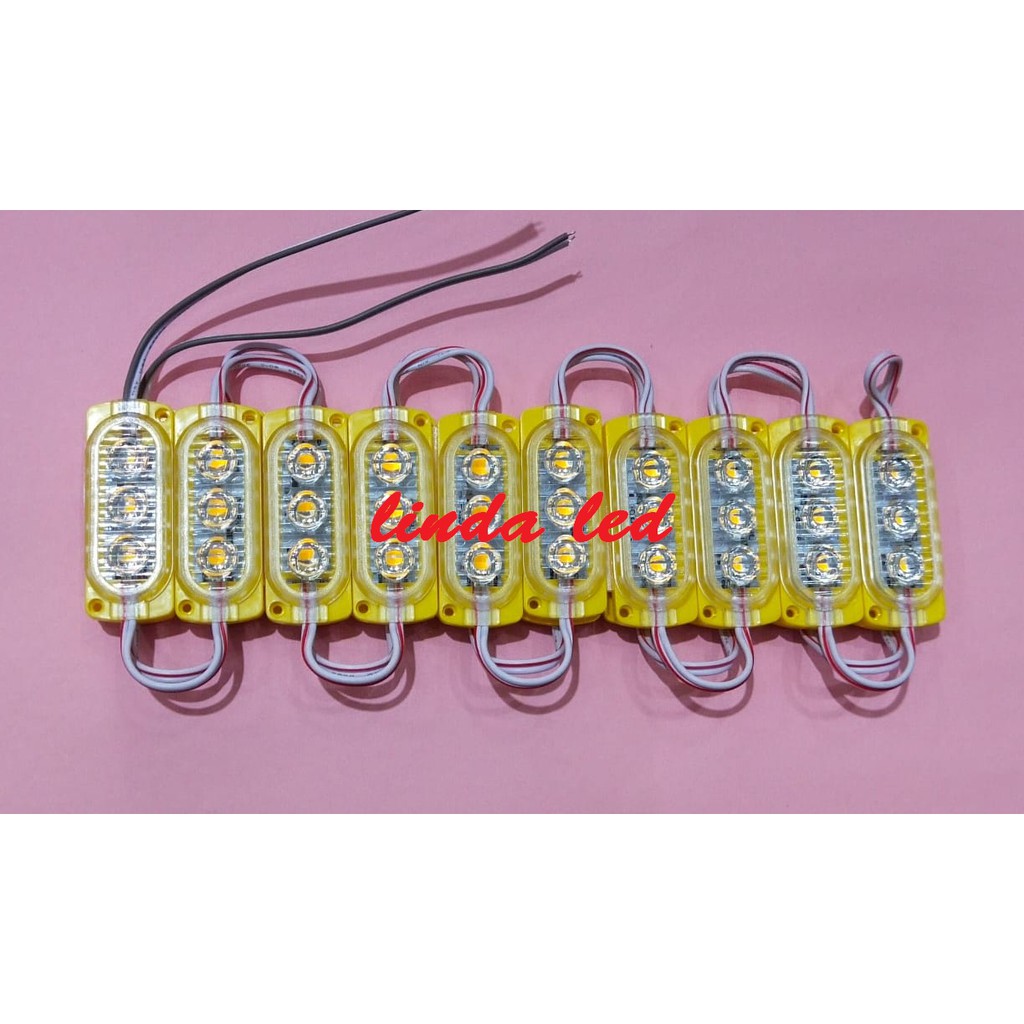 LAMPU LED STRIP MODUL 3MATA SMD 6023 2835 12VOLT ULTRASONIC VARIASI MOBIL KOLONG MOTOR ETALASE