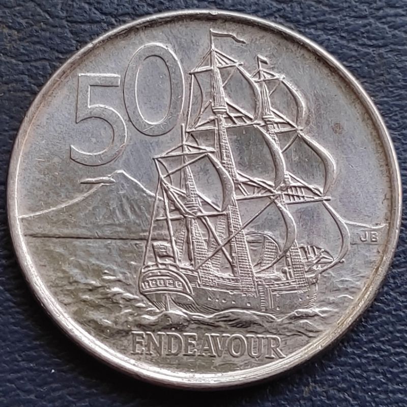Uang Koin Kuno 50 Cents New Zealand Tahun 2009