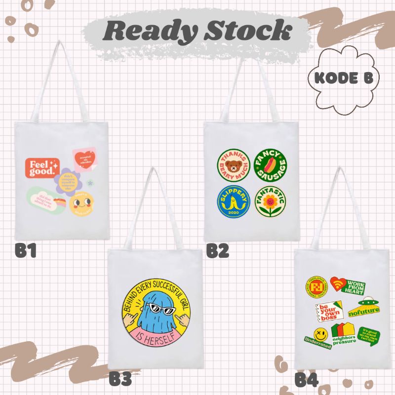 [READY STOCK] Totebag Cute's Edition