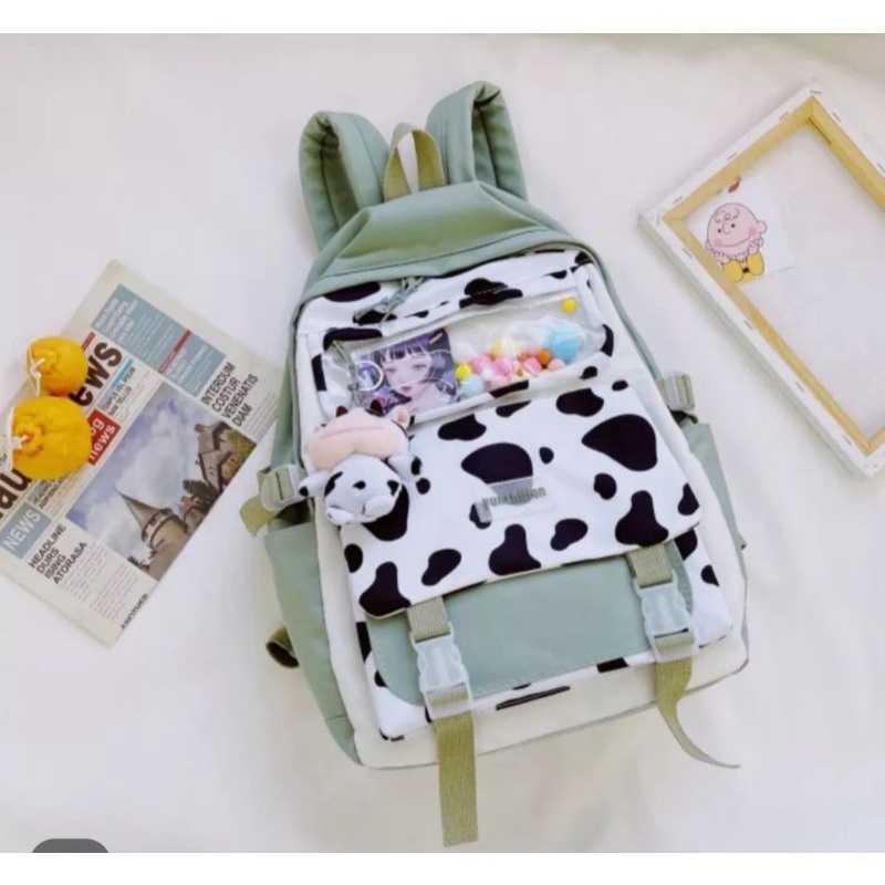 Raidstore93_ Tas ransel motif kombinasi/Tas ransel sekolah terbaru