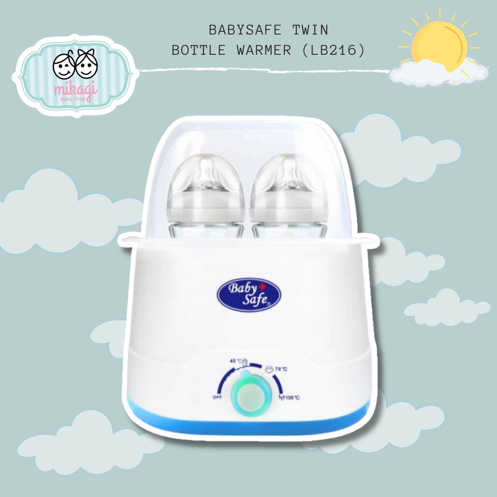 Mikagibaby BABY SAFE Twin Bottle Warmer LB216