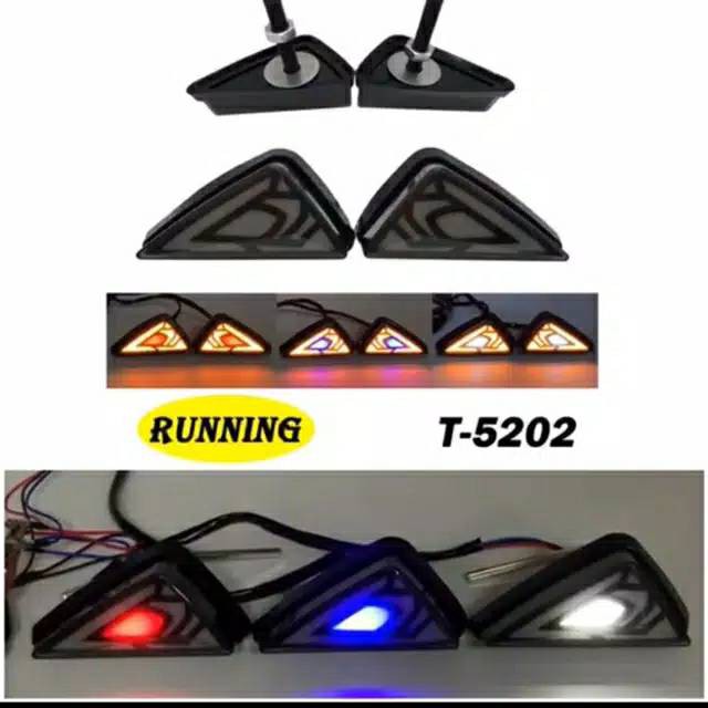 Lampu Sein Tempel Neon Segi Tiga Running / Sen Tempel R15 / Sein Tempel Cbr / Sein Tempel Ninja / Sein Tempel Gsx