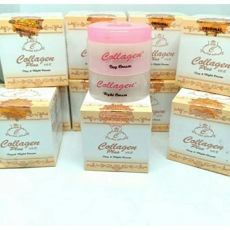 Cream Collagen Original Malaysia plus vit E siang malam