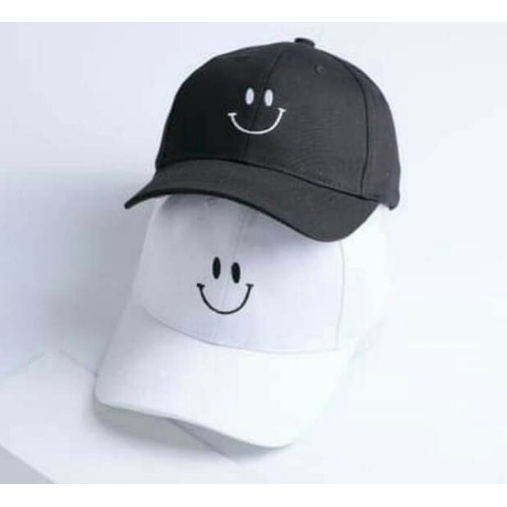 Topi Baseball Bordir Smile / Garis Tiga / Reclusive / Challenge / Kaktus / Daisy Unisex Kualitas Premium