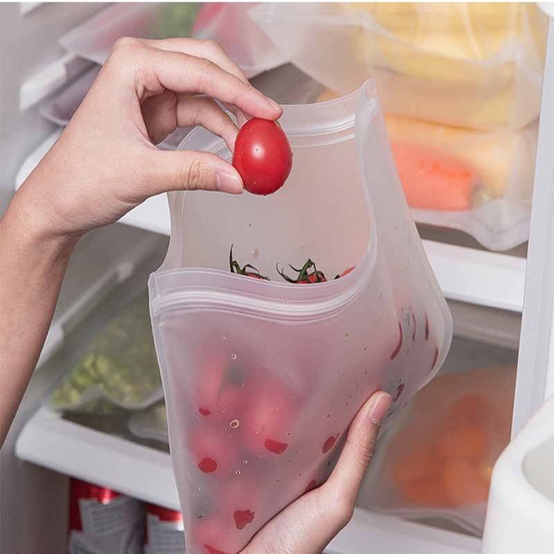 Kitchen Food Preservation Bag/Resealable Refrigerator Food Storage Bag /Reusable Leakproof  Snacks Packaging Keep Fresh  Case Bag/Kitchen Organizer Ziplock Bags / Food Storage Pouch