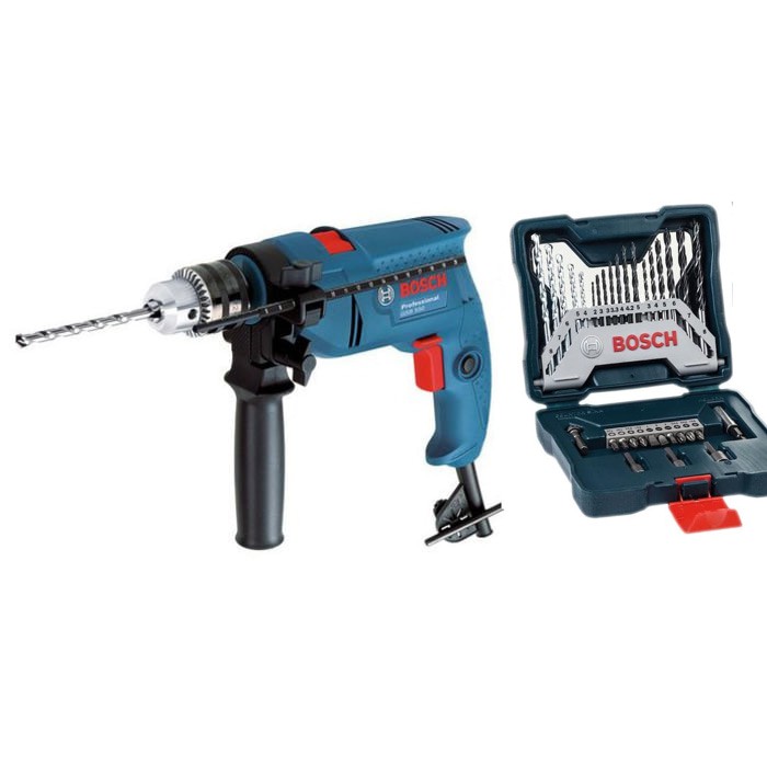 BOSCH GSB 550 Bor Tembok dan Set X-Line 33