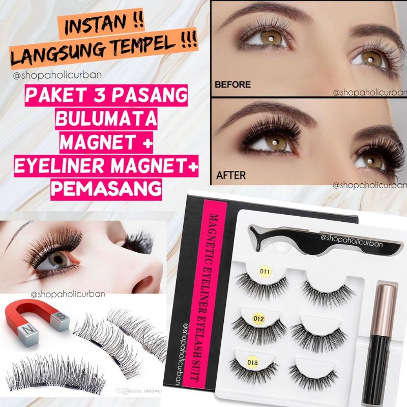bulu mata magnet+eyeliner