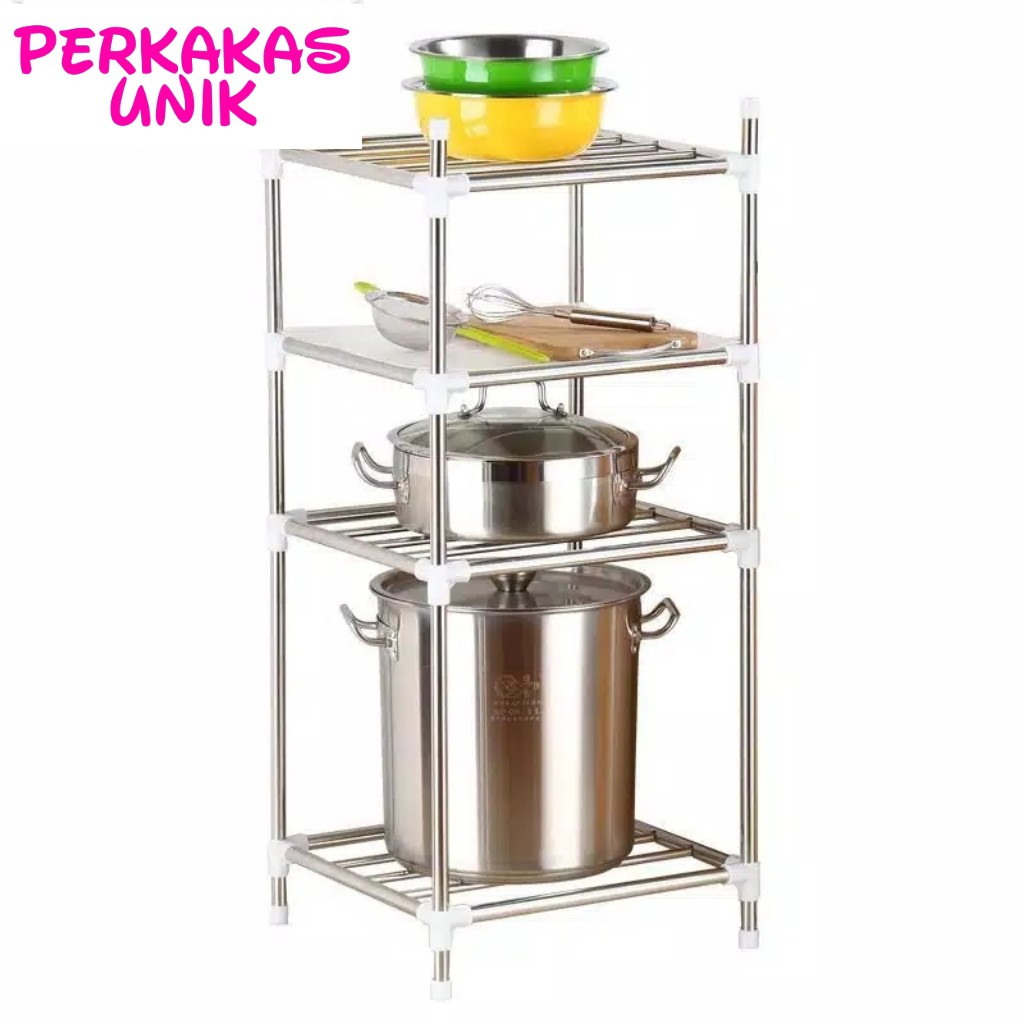 Rak Dapur E15/E26 Rak Kamar Mandi Tempat Panci Rak Penyimpanan Rak Peralatan Dapur Bertingkat
