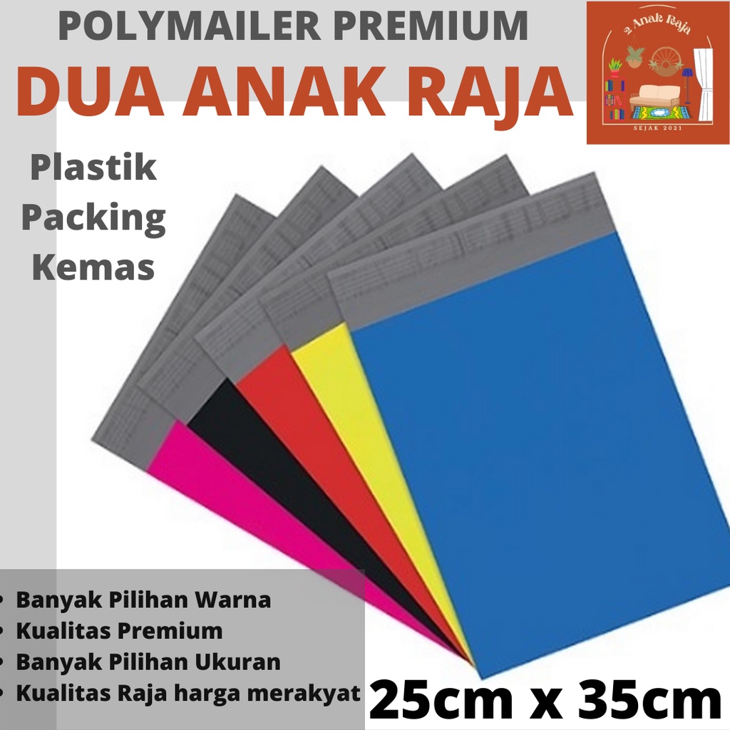 

DAR Plastik Packing Ukuran 25x35 Polymailer Dengan Perekat Kualitas Premium - Kemasan Paket Plastik Praktis