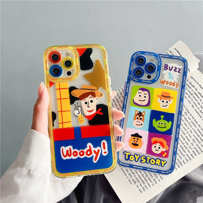 Woody Kartun Karakter Pola Casing Ponsel Untuk iPhone 7 8 Plus X Xs Xr 12 11 Pro Max