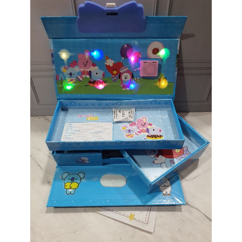 kotak pensil KODE password ada LAMPU/pencil case/KODE LED-1