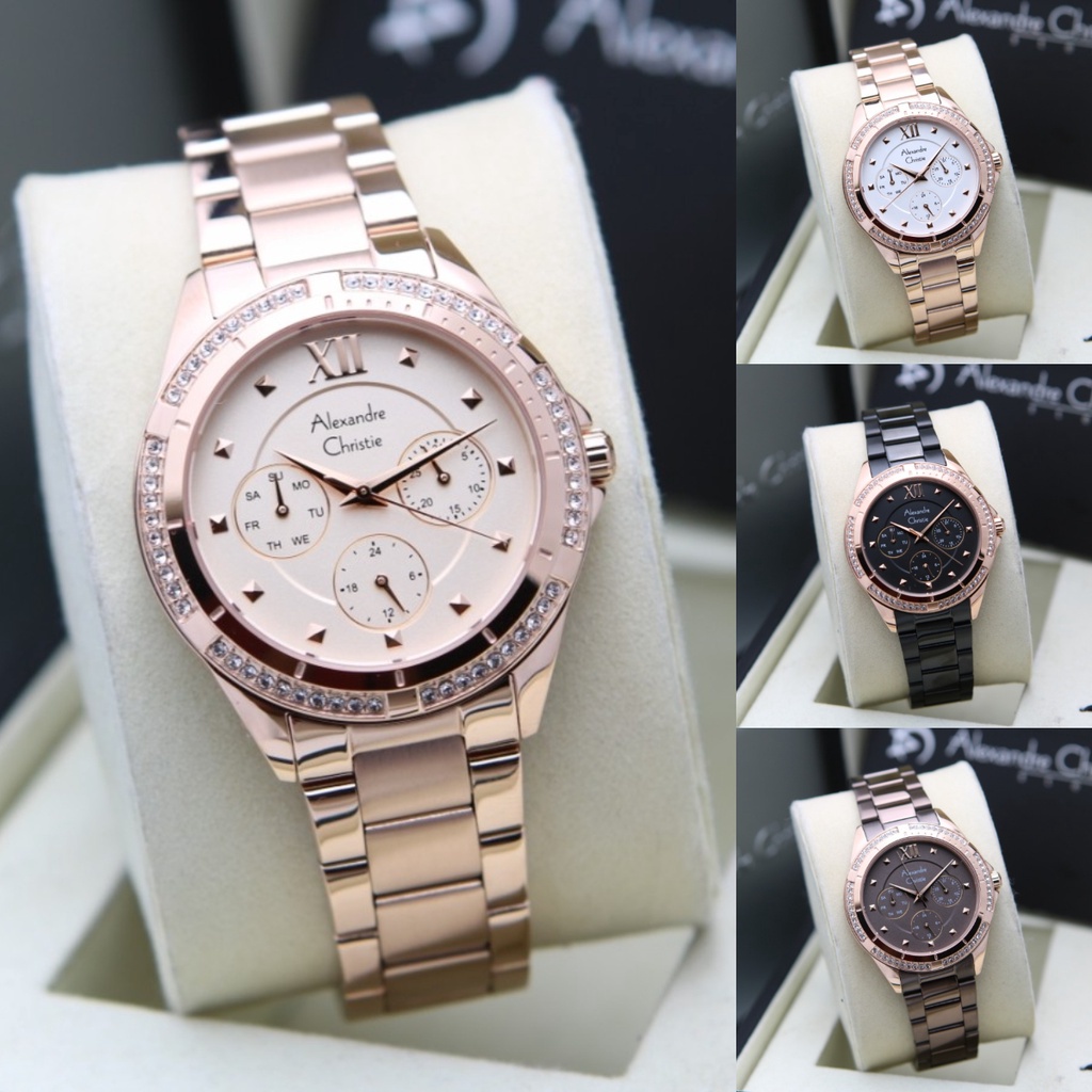 ORIGINAL Jam Tangan Wanita Alexandre Christie AC 2644 / AC2644 / 2644 Garansi Resmi 1 Tahun Stainles