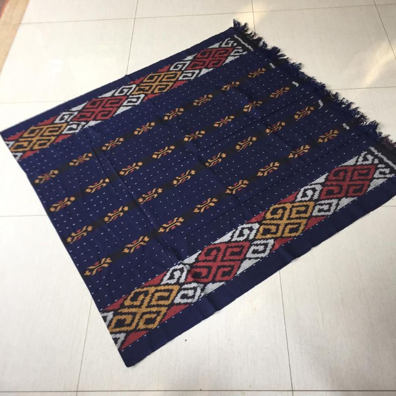 Kain Tenun Blanket torso Jepara hitam gold silver