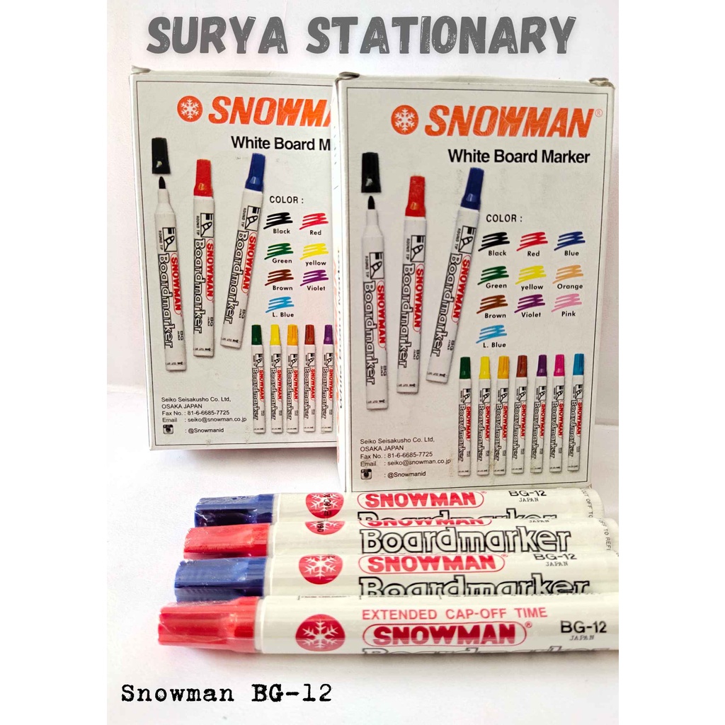 Jual Spidol Snowman Bg Spidol Snowman Whiteboard White Board Marker Bg Indonesia