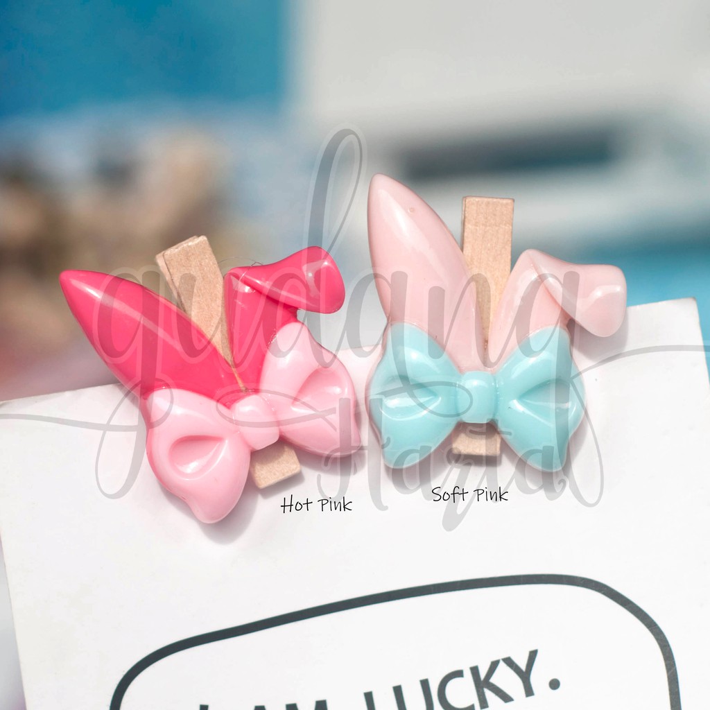 Wooden Clip Rabbit Ears Telinga Kelinci Penjepit Foto Lucu Unik GH 310005