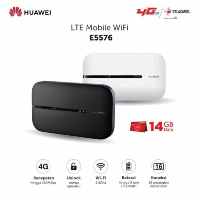 Modem Huawei E5776 4G Lte Wife Mife Free 14Gb Telkomsel Unlocked 0Ri