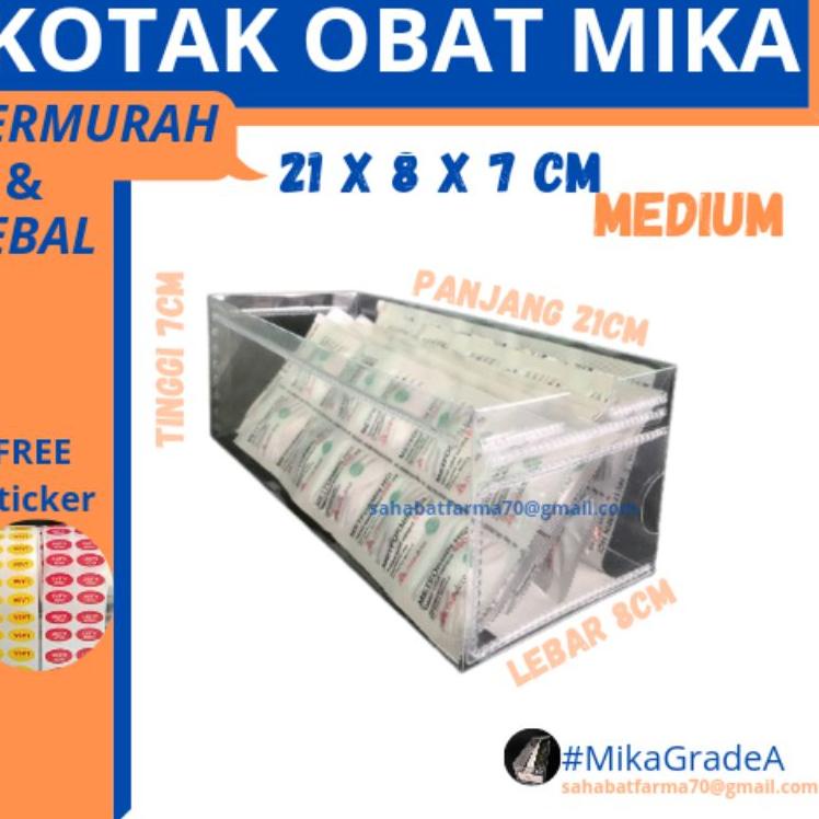 

Buruan Serbuu!! Kotak obat mika apotek 21x8x7cm paket 50 pcs owfn307