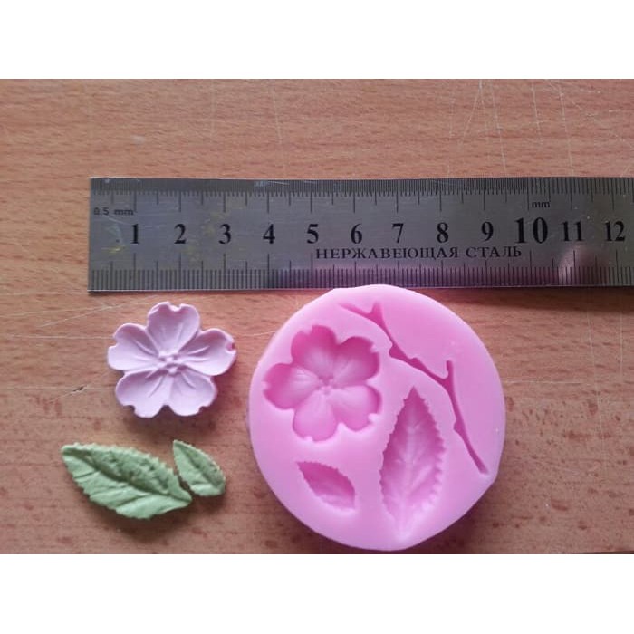 Cetakan Mold Fondant Clay Resin Mini Bunga Flower Silikon