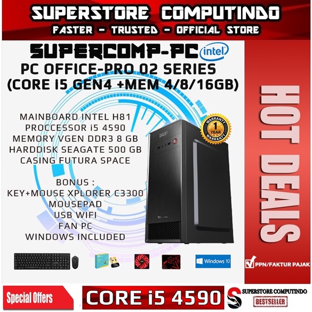 PC Rakitan Office Core i5-RAM 4/8/16GB-PRO 02 Series-Siap Pakai