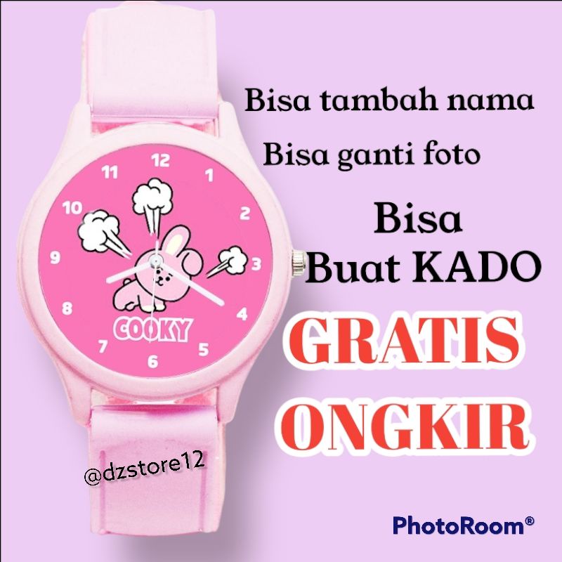 Jam Tangan Anak Perempuan Wanita Cooky BT21 JK Jungkook BTS bisa request warna jam