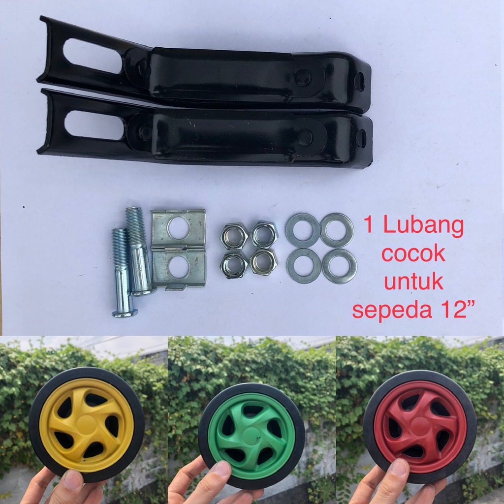 RODA BANTU MASTER Training Wheels Sepeda ukuran Komplit Siap Pakai