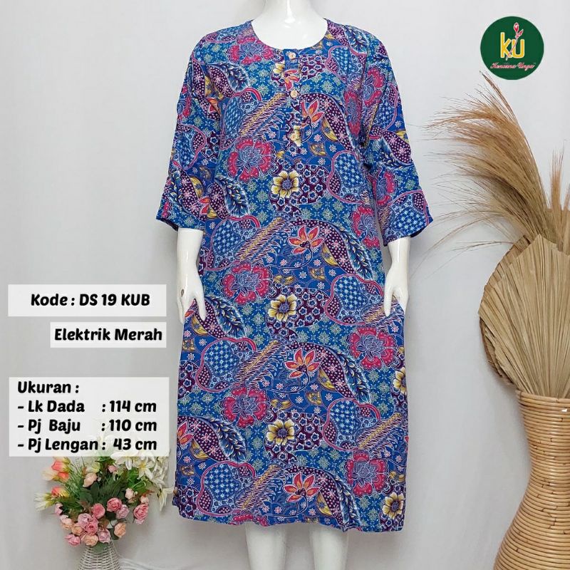 DASTER KENCANA UNGU LABEL BIRU / PANJANG LENGAN 3/4