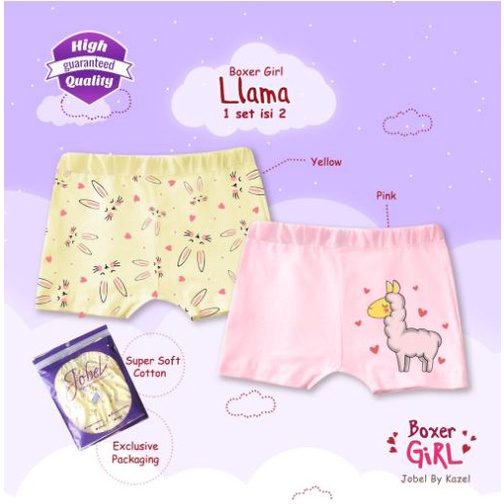 Jobel by Kazel Boxer Girl Boy Isi 2 pcs Celana Dalam Bayi Anak Kazel Baby 1-12 Tahun