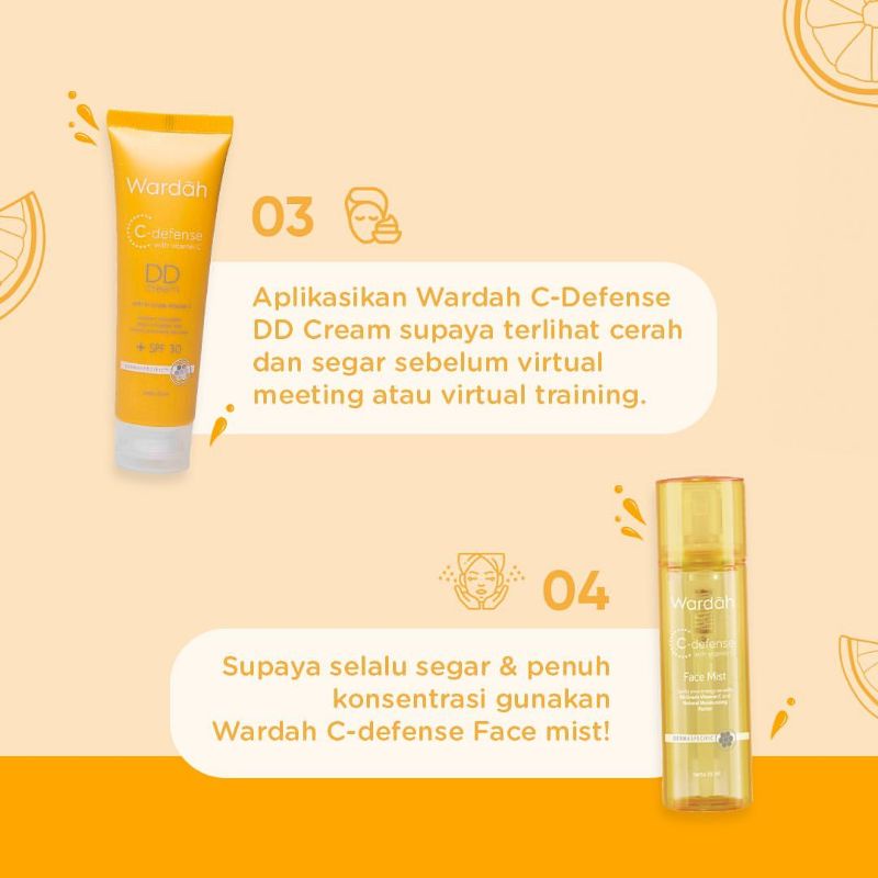 Wardah C-Defense Series , facial wash, serum, dd cream, moisturizer