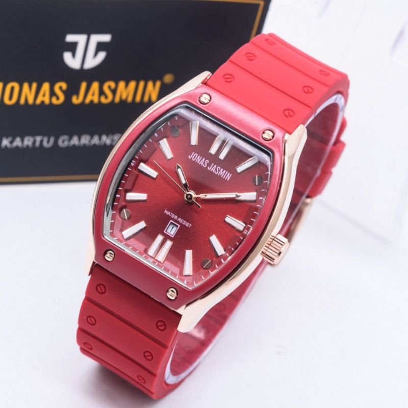 JAM TANGAN CEWEK FASHION JONAS JASMIN ORIGINAL JJ-2207/JAM TANGAN ANALOG RUBBER STRAP/