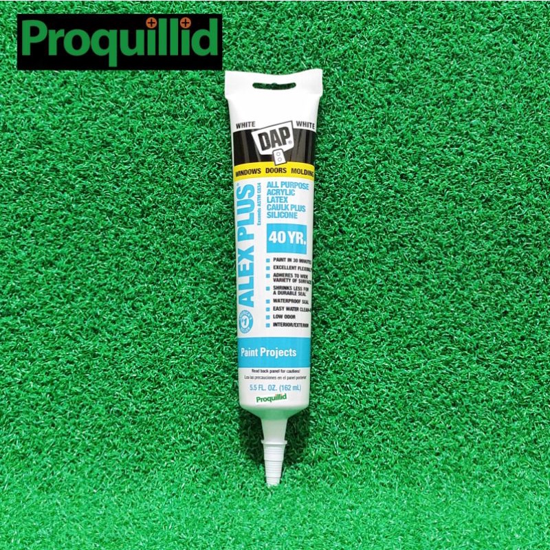 LEM DAP ALEX PLUS WHITE ACRYLIC LATEX CAULK PLUS SILICONE 5.5 OZ 162 ML FLEXIBLE SEALANT DEMPUL PERE