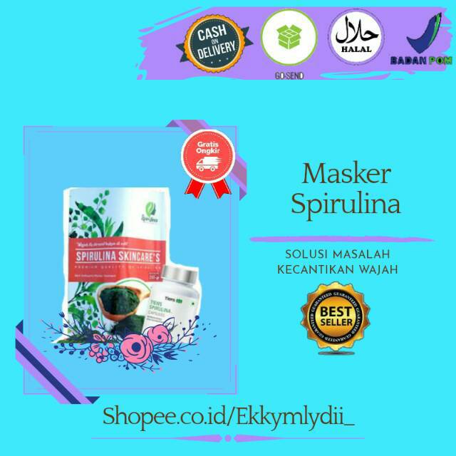 [PROMO] SKINCARE | MASKER PERAWATAN WAJAH ORIGINAL SPIRULINA | HERBAL ALAMI