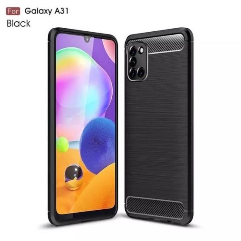 Case Samsung A01/A20s/A30s/A50s/A11/A12/A31/A51/A71/M11/M51 Ipaky Fiber Carbon Black Series