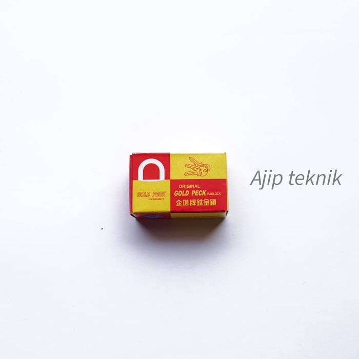 Gembok 25mm Kecil Mini Kuningan Murah Gold Peck