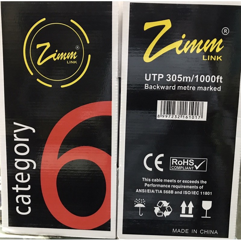 Kabel UTP Cat6 CCA-ID Zimmlink Eceran