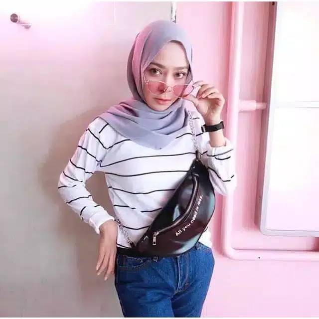 Adeline stripe knit rajut wanita