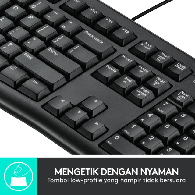 KEYBOARD MOUSE LOGITECH MK120 MK 120 ORIGINAL GARANSI RESMI