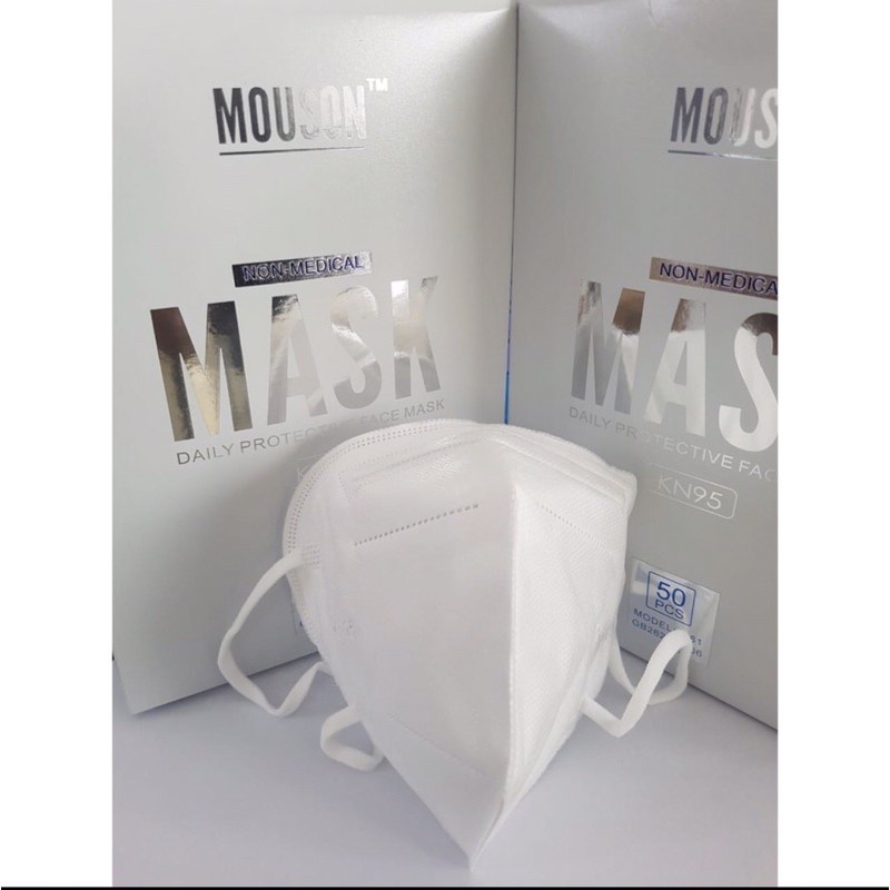 jm Masker KN95 MOUSON 5ply Face Mask KN 95 Disposable Mask Premium 5ply isi 50pc