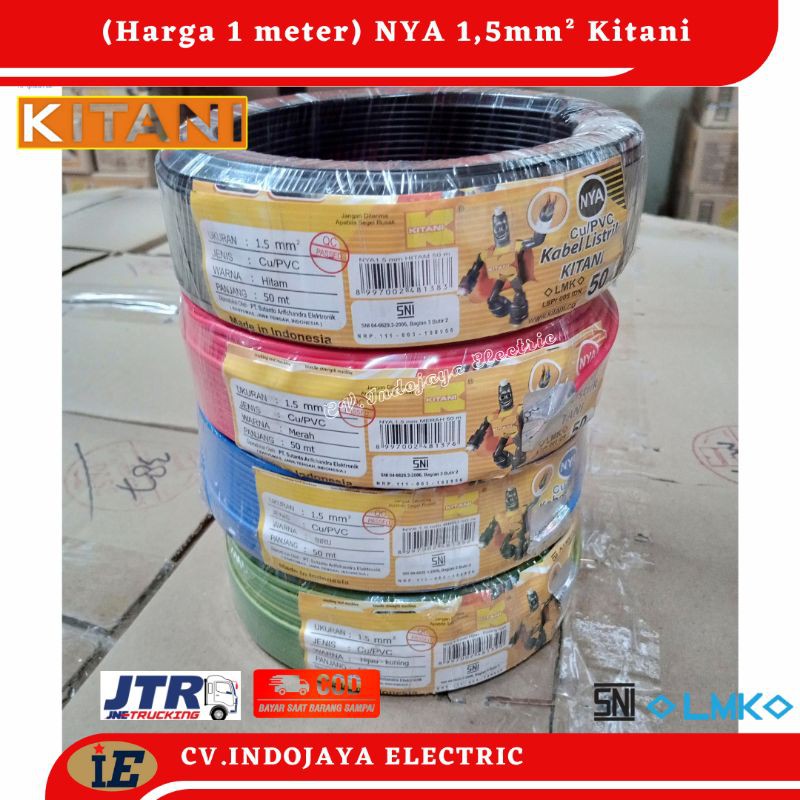 Kabel Nya 1,5mm² Kitani Kabel Listrik Kawat Harga meteran