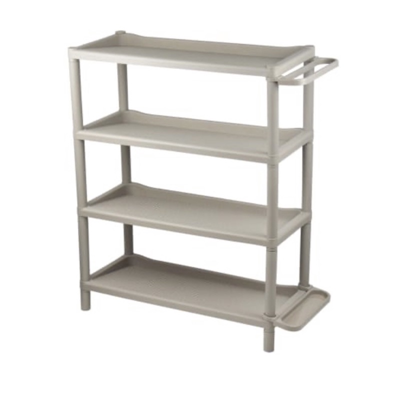 KRISHOME RAK SEPATU 3 &amp; 4 TINGKAT DENGAN TEMPAT PAYUNG/ACE 3 LAYER SHOE RACK W/ UMBRELLA  STAND GREY