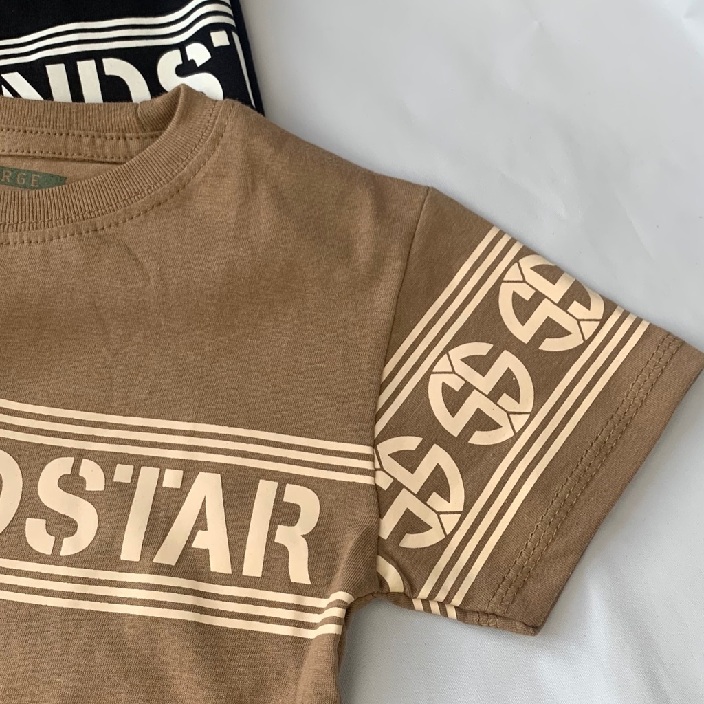 Secondstar baju anak laki laki / perempuan / unisex Kaos oblong 1 - 8 tahun warna hitam