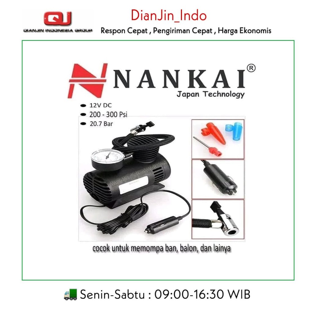 KOMPRESOR MINI NANKAI (197-01) / COMPRESSOR 12V BAN MOBIL MOTOR NANKAI ORIGINAL