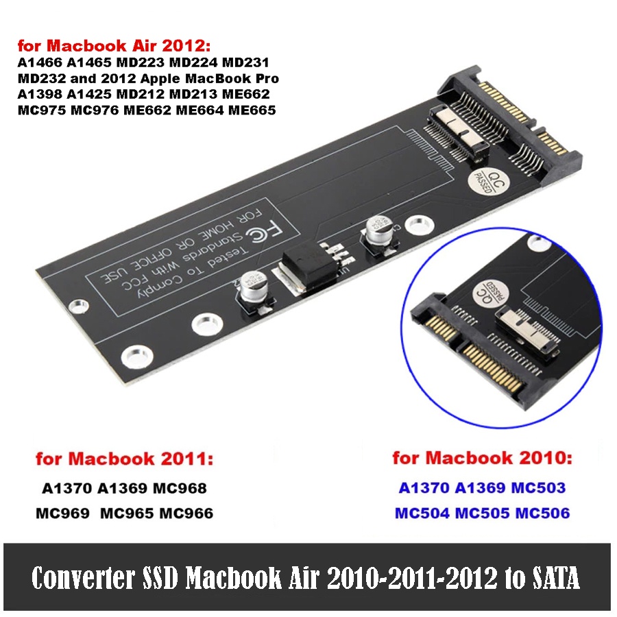 Converter SSD Mac Air 2010/2011/2012 SSD to SATA