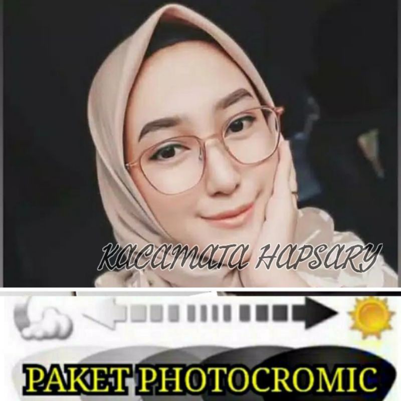 FRAME KACAMATA MINUS ANTI RADIASI | PAKET + LENSA PHOTOCROMIC | KACA MATA PLUS | 6137-2
